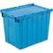 Global Industrial Distribution Container With Hinged Lid, 21-7/8x15-1/4x17-1/4, Blue 257811BL - alternate 1